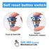 2PCS 22mm Self Reset Push Button Switch Metal Mushroom Head Round Start Button AC/DC 12V-250V? Domed Screw Terminal? Suitable for 0.86 '' mounting...