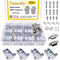 18Pack DB9 Connector Adapter Kit, 9 Pin D-SUB Male/Female Solder Cup Connectors, Tin Plated Housing, Lightweight Gray Plastic Hoods, Individually ...