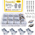 18Pack DB9 Connector Adapter Kit, 9 Pin D-SUB Male/Female Solder Cup Connectors, Tin Plated Housing, Lightweight Gray Plastic Hoods, Individually ...