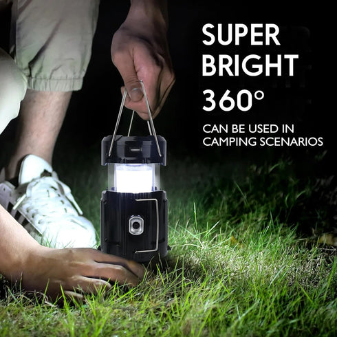 2024 Upgrade Solar Powered Camping Lantern with Fan - Stay cool and well-lit during outdoor adventures with This versatile lantern featuring a bui...