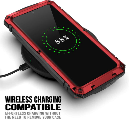 Compatible with Samsung Galaxy S21 Case, Aluminum Metal Gorilla Glass Waterproof Shockproof Military Heavy Duty Sturdy Protector Cover Hard Case (...