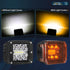 2PCS 3 Inch Pod Light Covers Amber LED Pods Cover Amber LED Light Bar 3x3 Square Work Lights Cube Covers Ditch Pods PC Lens Cover...