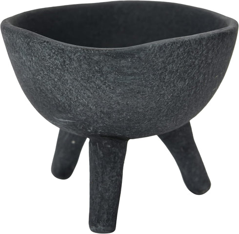 Creative Co-Op Boho Terracotta Footed Planter, Matte Black...