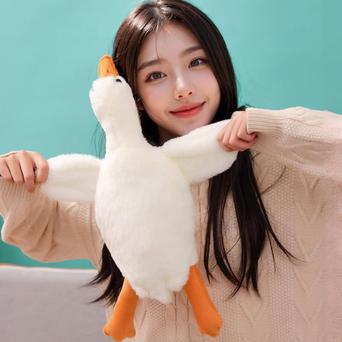 Heionia Goose Stuffed Animal 19.7'' Goose Plush Toy White Stuffed Goose Soft Plushie Sleeping Hugging Pillows 1Pcs...