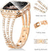 Surace Metal Band for Apple Watch Bands 40mm for Women Series 6 5 4, Bling Diamond Rhinestone Link Bracelet with 2 in 1 Waterproof Bling Case Lace...