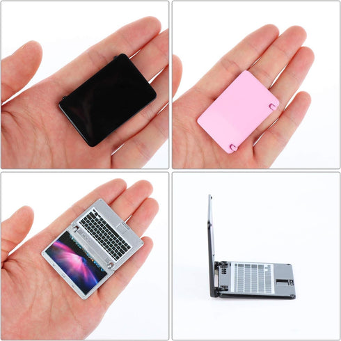 3 Pcs Coforful 1:12 Mini Laptop Set Dollhouse Mini Laptop Scene Miniatures Computer Simulation Notebook Lap Dolls House Furniture Doll Accessories...