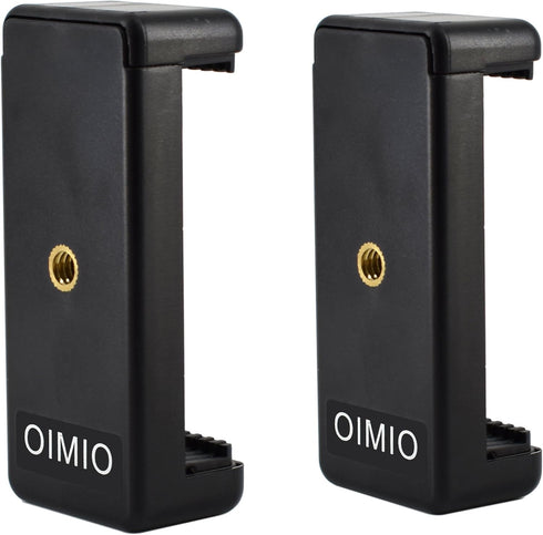 Universal Cell Phone Tripod Mount Adapter, OIMIO Phone Holder Clip Connector Head Used for Monopod Selfie Stick DSLR Travel Mini Flexible Tripod a...