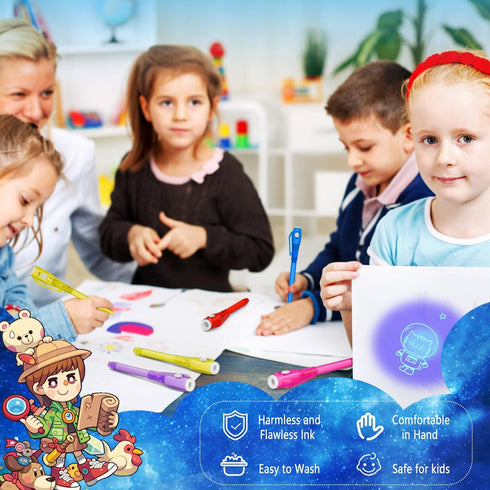 Invisible Ink Pen Spy Game for Kids, Party Favors Toys for Girls Boys, Magic Markers for Boys Girls Fun Outdoor Toys, Birthday Christmas Gift for ...