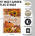 Faith Family Fall Decorative Small Garden Flag Autumn House Yard Outside Pumpkin Sunflower Maple Leaves Farmhouse Burlap Decor, Thanksgiving Relig...