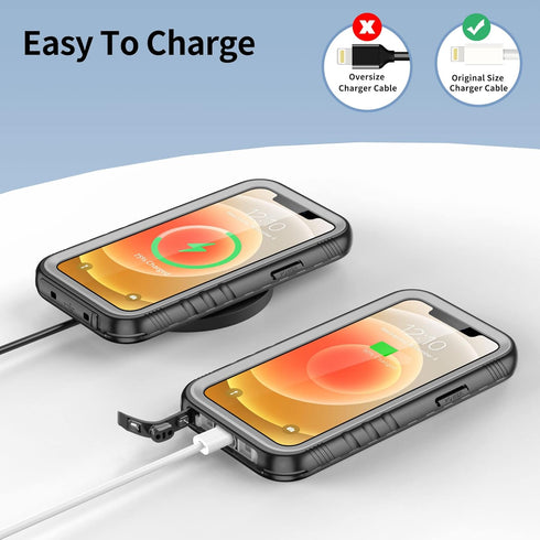 SPORTLINK Compatible with iPhone 12 Mini Waterproof Shockproof Case - Full Body Heavy Duty Underwater Dustproof Rugged 360 Protective Military Gra...