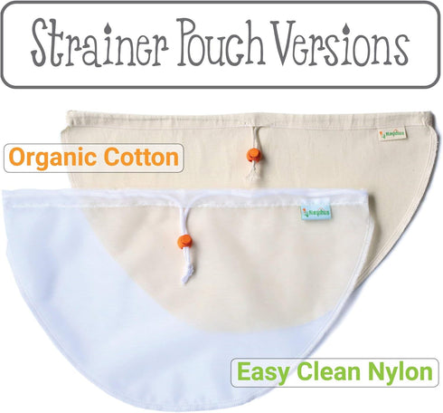 Greek Yogurt Strainer Pouch, Ultra-Fine 100 Micron Nylon (16"X9")...