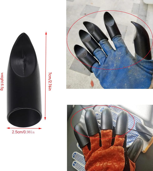 20 Pack Garden Digging Claw for Gardening Gloves Replacement Detachable Universal Finger Claws for Planting Weeding Dig Plant Yard Protective Safe...