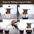 Tissting Wood Neck Pour Over Coffee Maker,400ml Sleeve Coffee Brewer with Permanent Stainless Steel Filter,Glass Coffee Pot for Home Cafe Party...