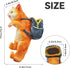 kathson Cute Cat Figurines Aquarium Ornament,Fish Tank Hanging Basket Cats Decoration Pendant Resin Cat with Flower Pot Storage Basket for Aquariu...
