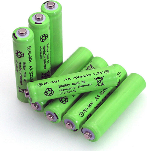 12 Packs 1.2V AA 300mAh Ni-MH Rechargeable Batteries for Solar Lights (AA Size)...