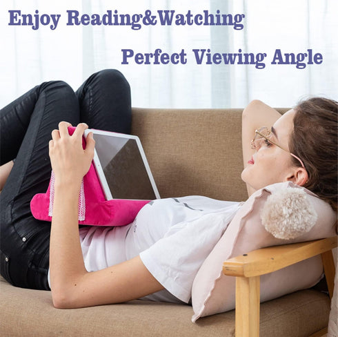 JoinHome Soft Pillow Tablet Pillow Stand for Ipad Stand Mult-Angle Tablet Phone Holder Lap Stand Mobile Phone Holder (Black)...