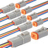 4 Pin Electrical Connector Waterproof Connector,Male and Female Way 16 AWG Wire Suitable for car Truck, Boat and Other Wire Connection (5 Pack) Gr...