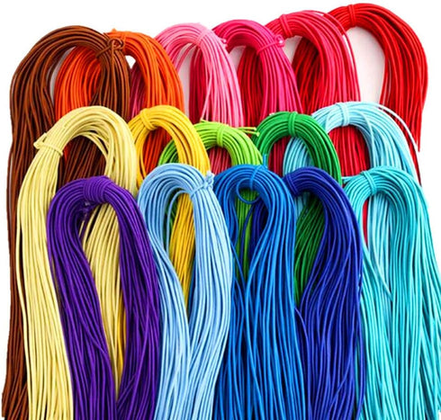 50 Yards 2mm High Elasticity Cord Round Beading Thread Strings Nylon Rope Elastic Band for DIY Masks Jewelry Making Gift Wrapping Hair Accessories...
