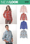 Simplicity Creative Patterns New Look 6232 Misses' and Men's Button Down Shirt, A (8-18/X-Small-X-Large)...