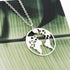 Vintage Round Origami World Map Necklace Women Geometric Earth Globe Map Necklace Circle Pendants Choker Jewelry 18"...