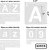 62 Pcs Letter Stencils 2 Inches Alphabet Letter Templates Reusable Letter and Number Stencils Art Craft Stencils for Painting Letters Numbers on W...