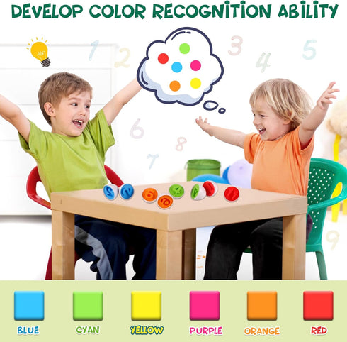 LOOIKOOS Matching Egg Toy Set - 12 Play Eggs Toddler Toys - Educational Color and Number Recognition Skills -Learning Egg Game Puzzle for Toddlers...