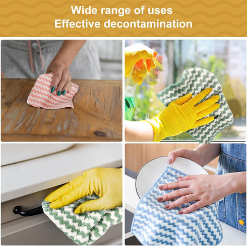 FGSAEOR Microfiber Cleaning Cloth, Cleaning Towel Rags for Washing Dishes, Ultra Absorbent Kitchen Towels for Counters Kitchen House keeping...