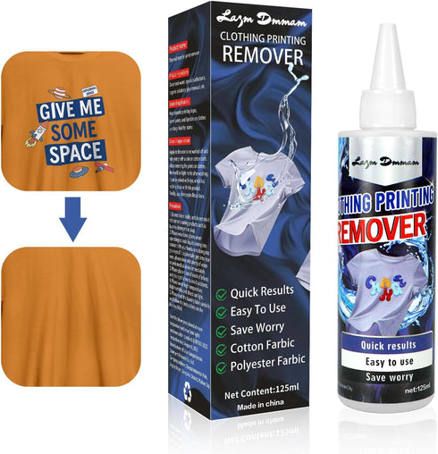 Heat Transfer Vinyl Remover for Fabrics, Rapid Remover Adhesive Remover, Powerful Residue Remover-125 ML...