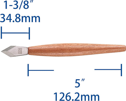 Marking Knife with Plastic Protector, Marking Gauge Woodworking, Premium Woodworking Tool with High Speed Steel Sharp Blade, Beautiful Rose Wood H...