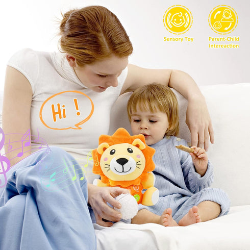 Baby Toys 6 to 12 Months - Infant Baby Musical Toy for 1 Year Old Boys & Girls - Cute Lion Plush Toys Newborn Toy 0 3 6 9 12 Month Best Gift...