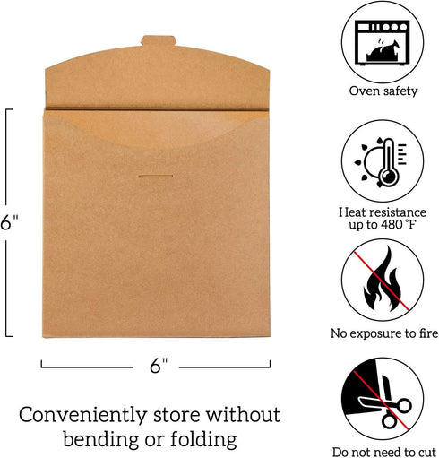 Hiware 200 Count Unbleached Parchment Paper Squares 6" x 6", Non-Stick Wax Paper Sheets for Separate Burgers, Cookies & Other Foods When Storing, ...