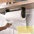 simpletome ONE HAND TEAR Paper Towel Holder Under Cabinet Adhesive or Drilling Installation Aluminum Alloy + ABS (Black)...