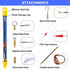 11ft Multi-function Fiberglass Duct Rodder Wire and Cable Pulling Kit Electrical Fish Tape Cable Puller Cable Rods With Hook And Hole In Tube Blue...