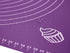 Silicone Baking Mat for Rolling Pastry Dough with Measurements, 19.7" x 15.7" BPA Free Non stick and Non Slip Purple Table Sheet Baking Supplies f...