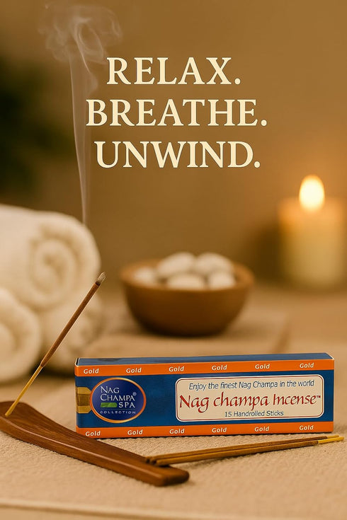 Nag Champa Gold Incense 15 Sticks - 12 Boxes (180 Total)...
