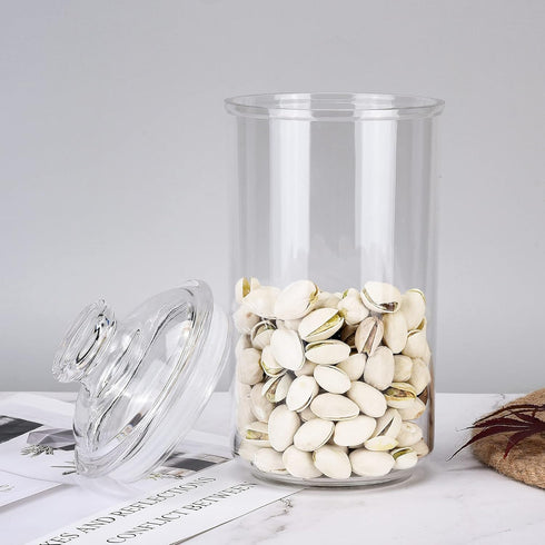 34oz Acrylic Storage Jar, Airtight Lid with Silicone Sealing Ring, Ideal Canister Container for Sugar, Tea, Spices, Herbs, Shells, Bath Salt, Chri...