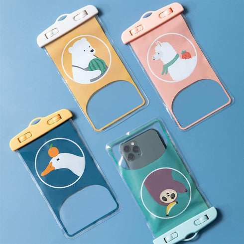 Universal Waterproof Case,Cartoon Pattern IPX8 Waterproof Phone Pouch for Swimming Lanyard Pouch Protector Perfect Underwater Photography Up to 7"...