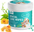 Dog Dental Care Wipes - Cat & Dog Teeth Cleaning Finger Wipes - Dog Tooth Brushing Kit Dental Wipes - Reduces Plaque & Freshens Breath (50 Pcs)...