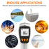 Infrared Thermometer, Laser Temperature Gun for Cooking, Non Contact Temp Gauge, Adjustable Emissivity IR Thermometer Heat Temperature Reader Gun ...