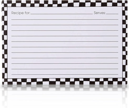 Meadowsweet Kitchens Recipe Card Set - 25 Double Sided Recipe Cards 4 x 6 Inch, Perfect Size Blank Cards for a Recipe Card Box, Make Your Own Pers...
