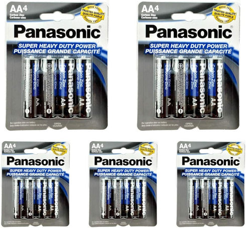 Panasonic 20pc AA Batteries Super Heavy Duty Power Carbon Zinc Double A Battery 1.5v...