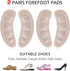 Ball of Foot Cushions for High Heels, Non-Slip Comfortable Forefoot Pads Metatarsal Pads All Day Pain Relief, Toe Cushions for Forefoot - 2Pairs (...