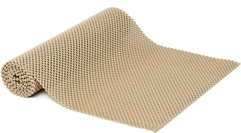 Con-Tact Brand Grip Premium Shelf Liner, Thick and Non-Adhesive Drawer Liner, Multi-Purpose and Easy to Use, 12" x 4', Taupe, Pack of 1...