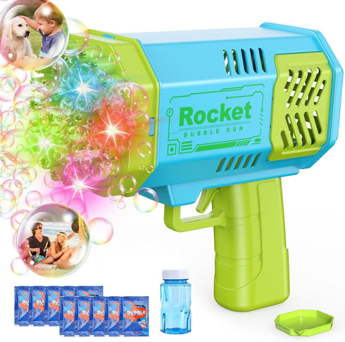 Bubble Machine Gun Mini Bubble Gun for Toddlers, Bubble Maker Blower Toys with Lights,4000+ Bubbles Per Minute for Boys Girls Toddlers Outdoor Ind...