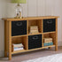 Black Foldable Storage Cubes Bins , Fabric Storage Box Cubes Organizer Baskets with Dual Handles for Home Organizer (Black)...