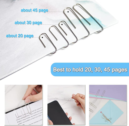 Paper Clips Binder Clips, Viemior 350pcs Paper Clips Binder Clips Assorted Sizes, Including Large Medium Small Paper Clips + Medium Small Mini Bin...