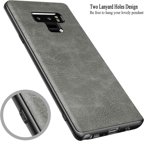 SALAWAT Compatible with Galaxy Note 9 Case Slim PU Leather Vintage Shockproof Phone Cover Lightweight Premium Soft TPU Bumper Hard PC Hybrid Prote...