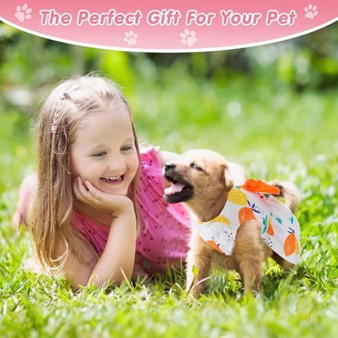 5 Pieces Cute Dog Dress Summer PET Puppy Clothes Soft and Comfortable PET Dog Dresses with Bow Knot for Small Pets, 5 Styles (Large)...