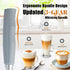 Nahida Cement Gray Milk Frother Wand for Coffee, Frother Handheld Rechargeable Electric Whisk with 3 Heads 3 Speeds Drink Mixer Coffee Frother Foa...