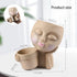 Face Planter Pot - Double Flower Pots in One for Indoor Outdoor Plants Resin Head Planter with Drainage Hole Cute Lady Face Plant Pots...